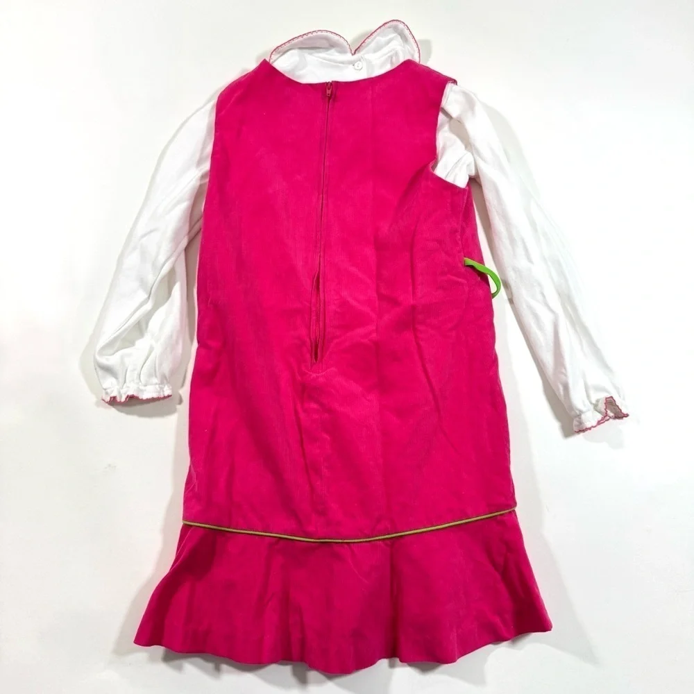 Florence Eiseman Corduroy Flower Jumper Dress